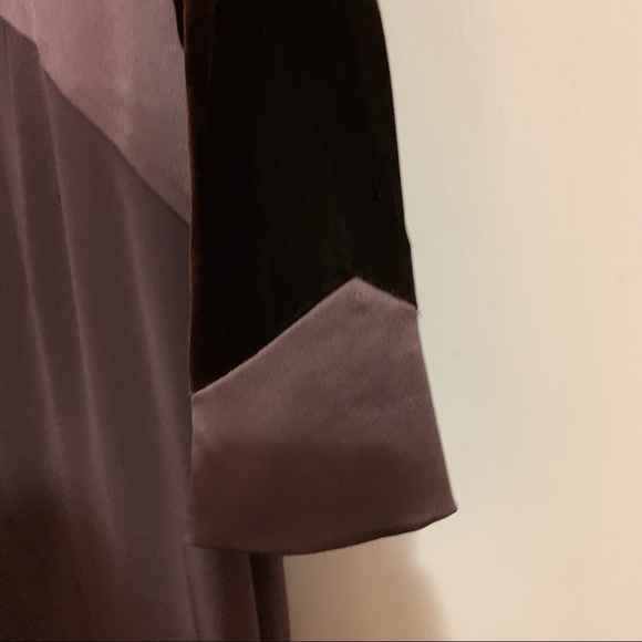 Oleg Cassini Black Tie Vintage Velvet Dark Brown Asymmetrical Dress. SZ 10 - Picture 9 of 10